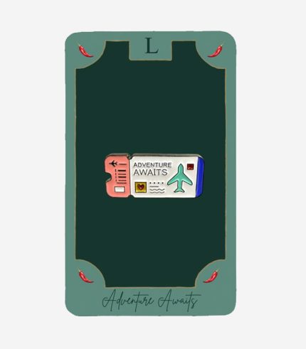 Adventure Awaits Ticket Metal Tag