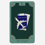 Blue Passport And Tickets Metal Tag