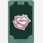 Pilates Bowed Cake Metal Tag
