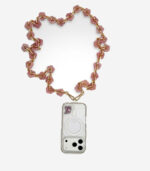 Blush Phone Strap with Gold Phone Strap Patch
