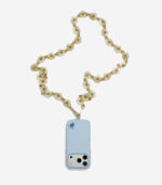 Crème Phone Strap with Gold Phone Strap Patch
