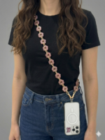 Blush Phone Strap with Gold Phone Strap Patch - Image 3
